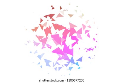 Light Multicolor, Rainbow vector of small triangles on white background. Illustration of abstract texture of triangles. Pattern design for banner, poster, cover.