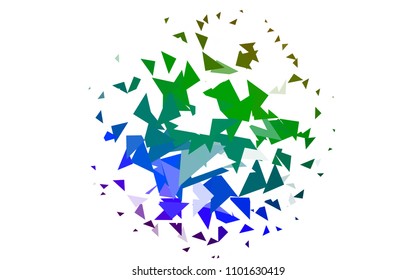 Light Multicolor, Rainbow vector of small triangles on white background. Illustration of abstract texture of triangles. Pattern design for banner, poster, cover.