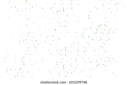 Light Multicolor, Rainbow vector template with isolated numerals. Blurred design in simple style with collection of numerals. The pattern can be used for school, grammar websites.