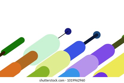 Light Multicolor, Rainbow vector template with repeated sticks. Blurred decorative design in simple style with lines. The pattern can be used for medical ad, booklets, leaflets