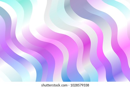Light Multicolor, Rainbow vector template with abstract lines. Blurred geometric sample with gradient bubbles.  The template for cell phone backgrounds.
