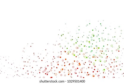 Light Multicolor, Rainbow vector  template with circles. Blurred decorative design in abstract style with bubbles. Pattern can be used as texture of water, rain drops.