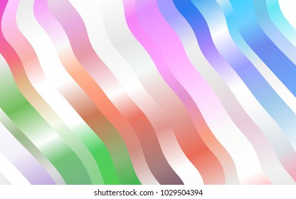 Light Multicolor, Rainbow vector template with liquid shapes. Shining illustration, which consist of blurred lines, circles. Brand-new design for your ads, poster, banner.