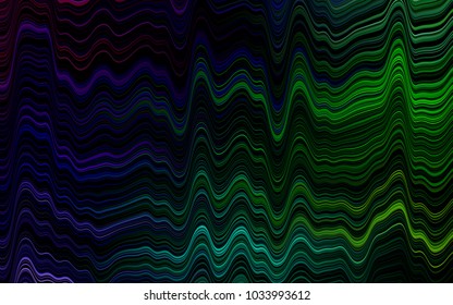 Light Multicolor, Rainbow vector template with bent lines. Shining illustration, which consist of blurred lines, circles. Marble style for your business design.