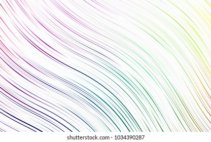 Light Multicolor, Rainbow vector template with liquid shapes. Shining illustration, which consist of blurred lines, circles. Pattern for your business design.