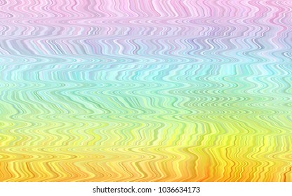 Light Multicolor, Rainbow vector template with bubble shapes. Glitter abstract illustration with wry lines. Marble style for your business design.