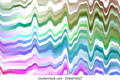 Light Multicolor, Rainbow vector template with abstract lines. A vague circumflex abstract illustration with gradient. The best blurred design for your business.