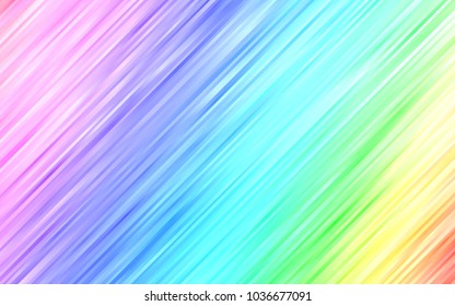 Light Multicolor, Rainbow vector template with lines, ovals. Blurred geometric sample with gradient bubbles.  The elegant pattern for brand book.