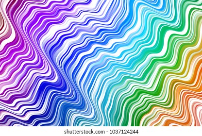 Light Multicolor, Rainbow vector template with abstract lines. Brand-new colored illustration in marble style with gradient. Pattern for your business design.