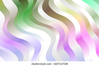 Light Multicolor, Rainbow vector template with abstract lines. Glitter abstract illustration with wry lines. A new texture for your  ad, booklets, leaflets.