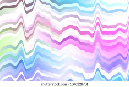 Light Multicolor, Rainbow vector template with bent ribbons. Creative geometric illustration in marble style with gradient. Brand-new design for your ads, poster, banner.