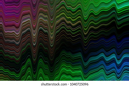 Light Multicolor, Rainbow vector template with bent lines. A vague circumflex abstract illustration with gradient. The best blurred design for your business.