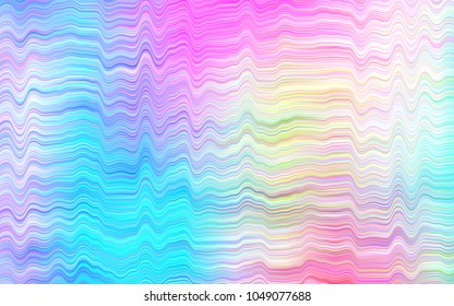 Light Multicolor, Rainbow vector template with lava shapes. Shining illustration, which consist of blurred lines, circles. Marble style for your business design.