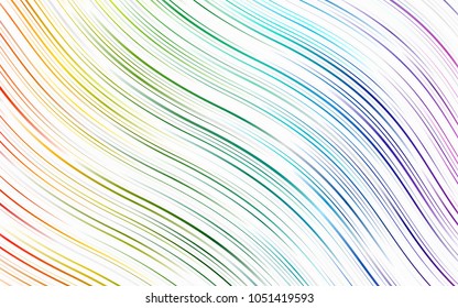 Light Multicolor, Rainbow vector template with bubble shapes. Glitter abstract illustration with wry lines. The elegant pattern for brand book.