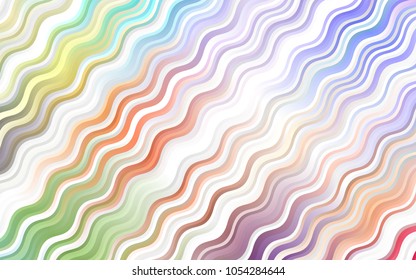 Light Multicolor, Rainbow vector template with lava shapes. Glitter abstract illustration with wry lines. Pattern for your business design.