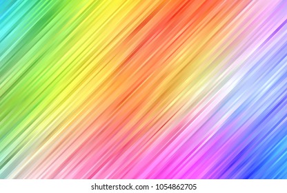 Light Multicolor, Rainbow vector template with abstract lines. A sample with blurred bubble shapes. Marble style for your business design.