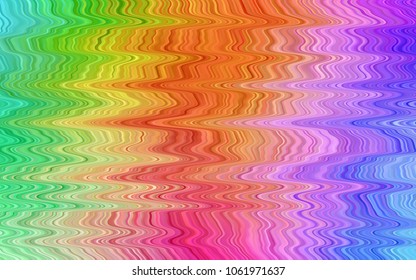 Light Multicolor, Rainbow vector template with bent lines. A vague circumflex abstract illustration with gradient. Pattern for your business design.