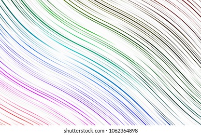 Light Multicolor, Rainbow vector template with abstract lines. Colorful illustration in abstract marble style with gradient. A completely new template for your business design.