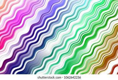 Light Multicolor, Rainbow vector template with bubble shapes. An elegant bright illustration with gradient. Textured wave pattern for backgrounds.