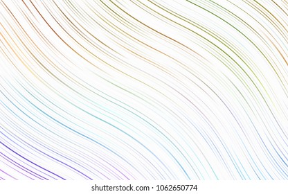 Light Multicolor, Rainbow vector template with lines, ovals. An elegant bright illustration with gradient. The elegant pattern for brand book.
