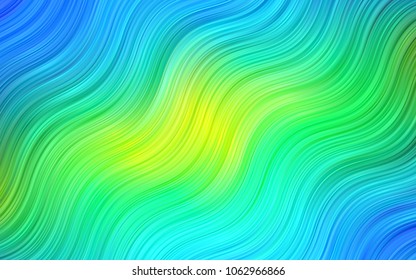 Light Multicolor, Rainbow vector template with bent lines. Modern gradient abstract illustration with bandy lines. A completely new marble design for your business.