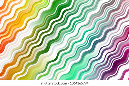 Light Multicolor, Rainbow vector template with abstract lines. Glitter abstract illustration with wry lines. The elegant pattern for brand book.