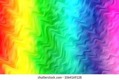 Light Multicolor, Rainbow vector template with lava shapes. Geometric illustration in marble style with gradient.  Marble style for your business design.