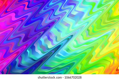 Light Multicolor, Rainbow vector template with bent ribbons. A vague circumflex abstract illustration with gradient. The best blurred design for your business.