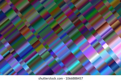 Light Multicolor, Rainbow vector template with repeated sticks. Blurred decorative design in simple style with lines. The pattern can be used as ads, poster, banner for commercial.