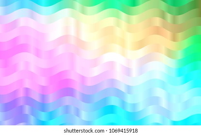 Light Multicolor, Rainbow vector template with bubble shapes. Glitter abstract illustration with wry lines. A completely new marble design for your business.