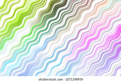 Light Multicolor, Rainbow vector template with lines, ovals. Creative geometric illustration in marble style with gradient. The best blurred design for your business.
