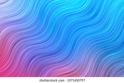 Light Multicolor, Rainbow vector template with bent lines. Colorful abstract illustration with gradient lines. The elegant pattern for brand book.