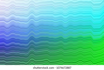 Light Multicolor, Rainbow vector template with bent lines. Blurred geometric sample with gradient bubbles.  The best blurred design for your business.