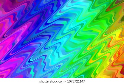 Light Multicolor, Rainbow vector template with liquid shapes. A vague circumflex abstract illustration with gradient. A completely new marble design for your business.