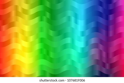 Light Multicolor, Rainbow vector template with abstract lines. Creative illustration in halftone marble style with gradient. The elegant pattern for brand book.