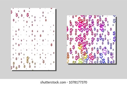 Light Multicolor, Rainbow vector template for landing pages. Beautiful colored sample in A4 size. Pattern can be used as a template for calendars.