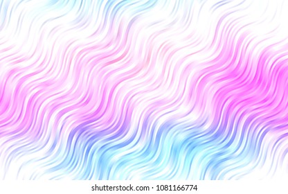 Light Multicolor, Rainbow vector template with lines, ovals. A vague circumflex abstract illustration with gradient. Marble style for your business design.