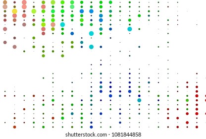 Light Multicolor, Rainbow vector  template with circles. Modern abstract illustration with colorful water drops. The pattern can be used for beautiful websites.