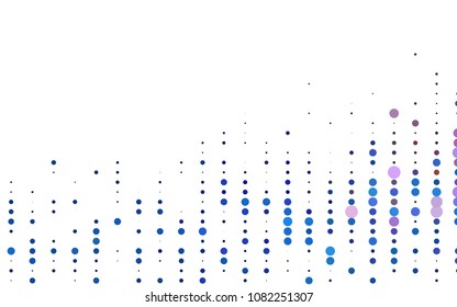 Light Multicolor, Rainbow vector  template with circles. Blurred decorative design in abstract style with bubbles. The pattern can be used for aqua ad, booklets.