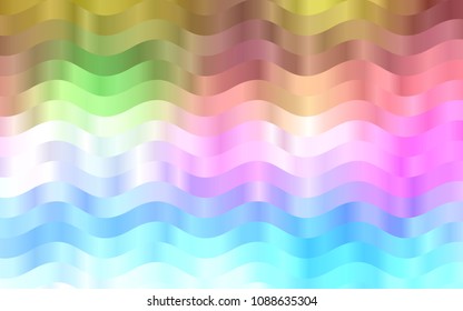 Light Multicolor, Rainbow vector template with lava shapes. A vague circumflex abstract illustration with gradient. Marble style for your business design.