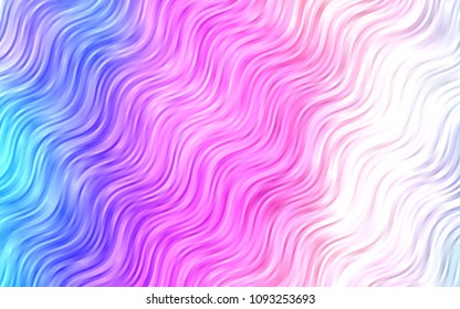 Light Multicolor, Rainbow vector template with lines, ovals. Creative geometric illustration in marble style with gradient. Brand-new design for your ads, poster, banner.