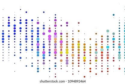 Light Multicolor, Rainbow vector  template with circles. Blurred decorative design in abstract style with bubbles. Completely new template for your brand book.
