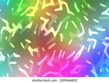 Light Multicolor, Rainbow vector template with lines, ovals. A completely new color illustration in marble style. The template for cell phone backgrounds.