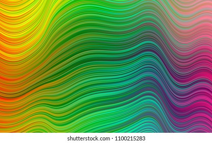 Light Multicolor, Rainbow vector template with lava shapes. A sample with blurred bubble shapes. The elegant pattern for brand book.