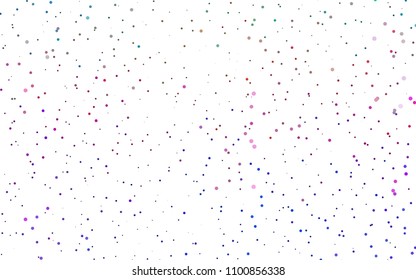 Light Multicolor, Rainbow vector  template with circles. Blurred decorative design in abstract style with bubbles. The pattern can be used for aqua ad, booklets.