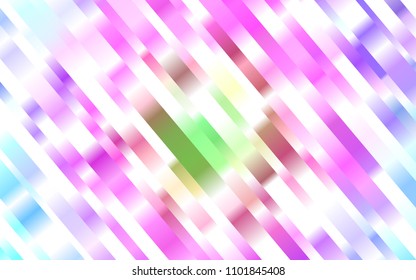 Light Multicolor, Rainbow vector template with repeated sticks. Lines on blurred abstract background with gradient. The pattern can be used for websites.