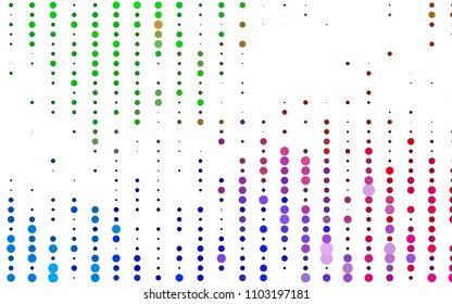 Light Multicolor, Rainbow vector  template with circles. Modern abstract illustration with colorful water drops. Completely new template for your brand book.