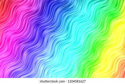 Light Multicolor, Rainbow vector template with lava shapes. Modern gradient abstract illustration with bandy lines. Marble style for your business design.