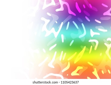 Light Multicolor, Rainbow vector template with lava shapes. Creative illustration in halftone marble style with gradient. Brand new design for your ads, poster, banner.