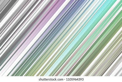 Light Multicolor, Rainbow vector template with repeated sticks. Decorative shining illustration with lines on abstract template. Best design for your ad, poster, banner.